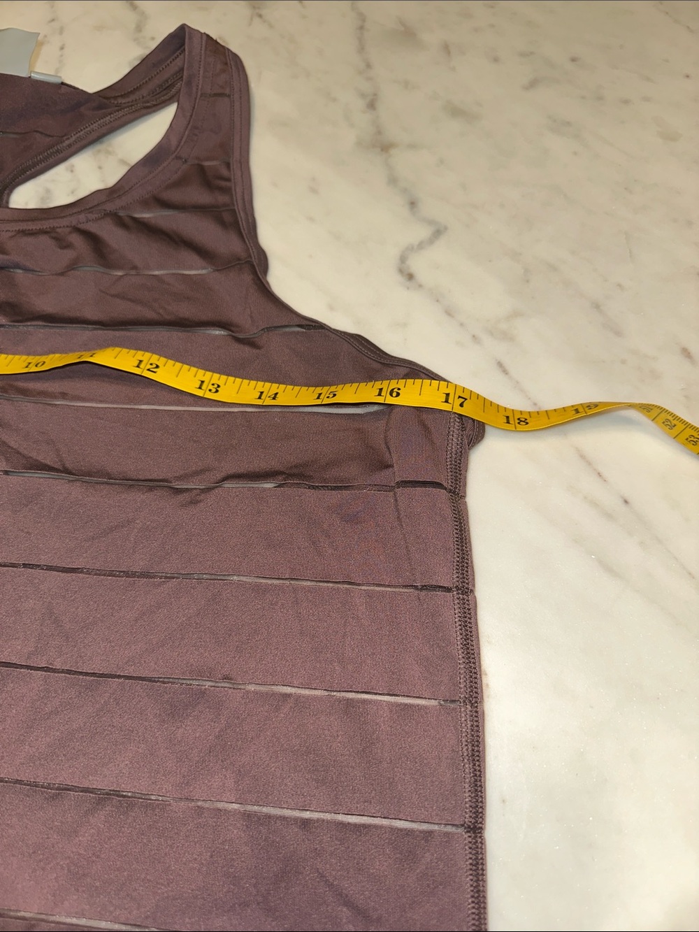 Athleta Mauve Striped Racerback Tank Top size medium - Picture 5 of 7